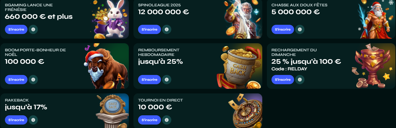 Tournois et Loteries avec Prix en Argent et Voiture de Luxe